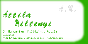 attila miltenyi business card